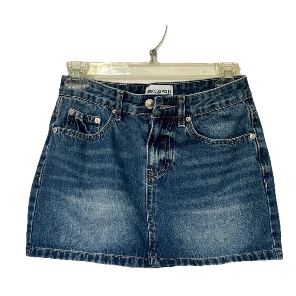 Princess Polly Denim Mini Skirt US SZ 0/ UK SZ 4 Women's